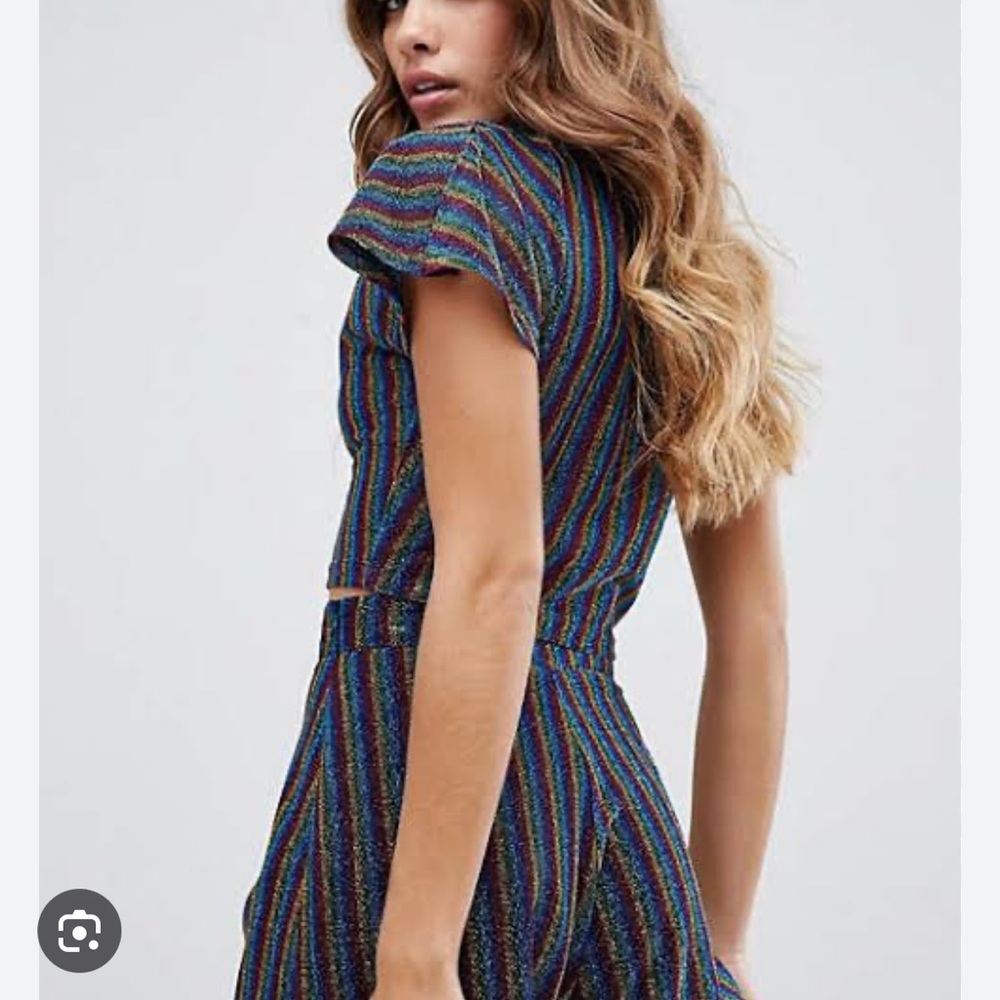 Rainbow Striped Matching Set